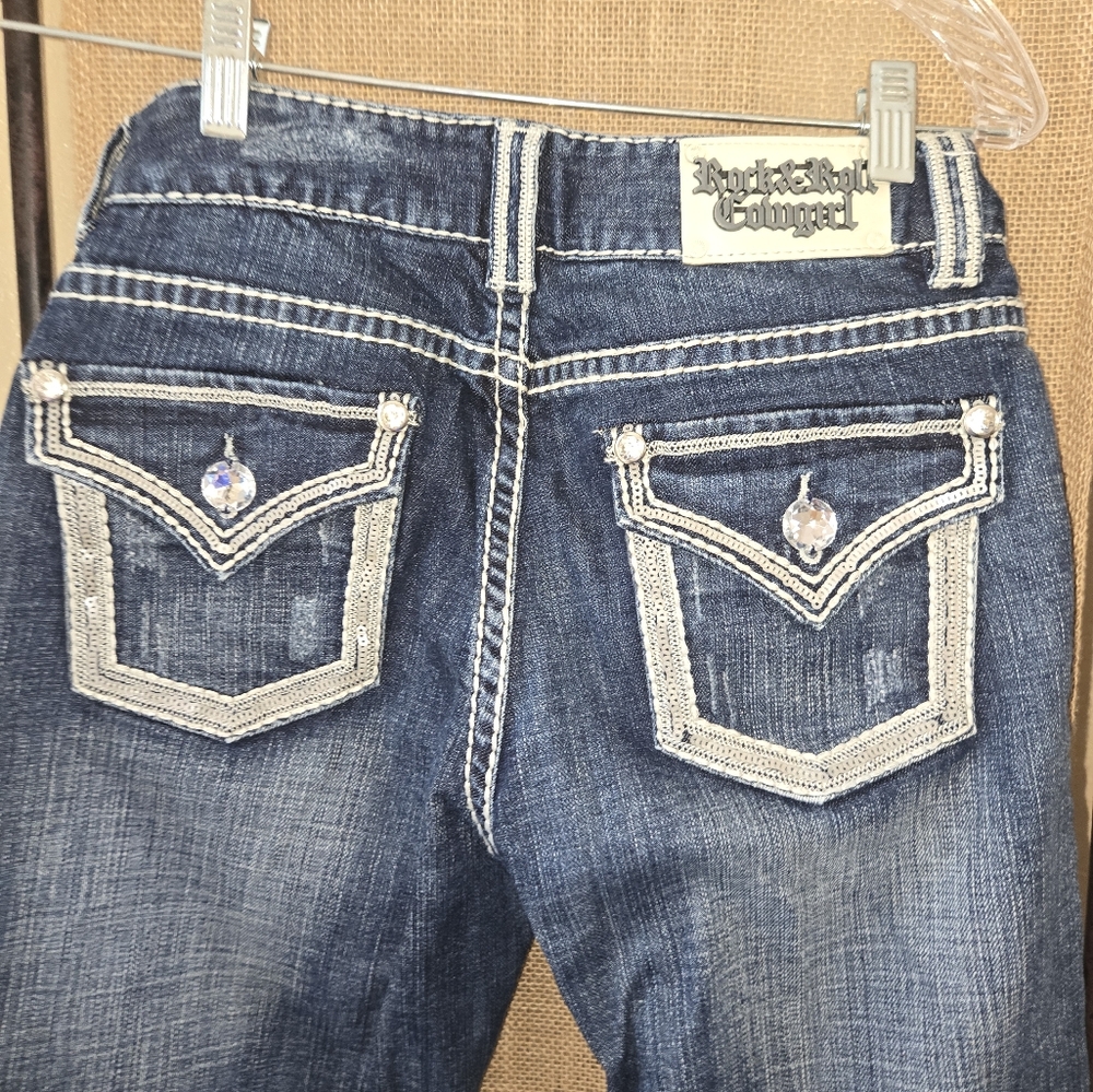 Women's Rock And Roll Cowgirl Bling Jeans 28x28 - Picture 8 of 8
